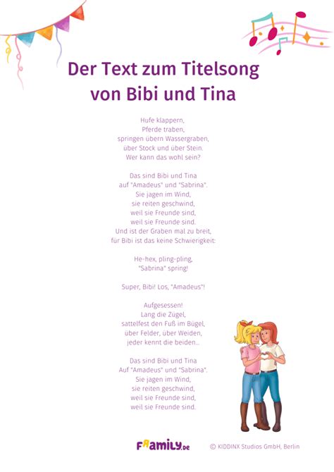 bibi und tina bibi und tina lied|Text: Bibi und Tina – Titelsong